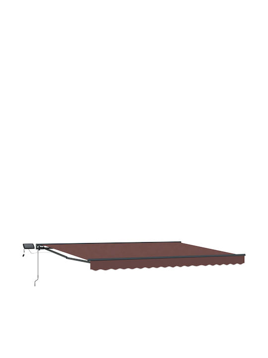 vidaXL Markise Terrasse Braun 4x3m