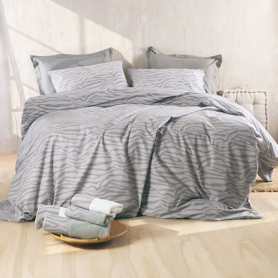 Rythmos Trisha Σετ Σεντόνια Μονά 160x260εκ. Γκρι (3τμχ)