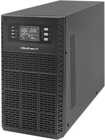 Qoltec 52282 Unitate UPS 3000VA 3000W cu 2 Prize Schuko
