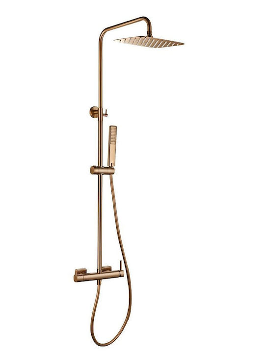 Imex Shower Column with Bathtub Mixer Rose Gold