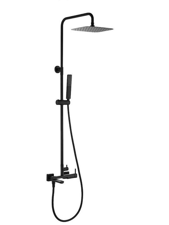 Imex Shower Column with Bathtub Mixer Black