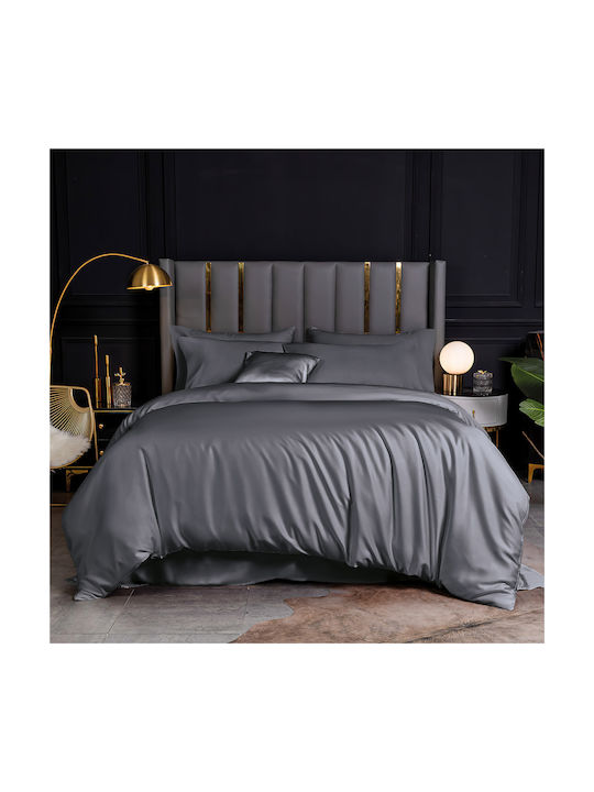Rythmos Bamboo Set Pillowcases Oxford Dark Gray...