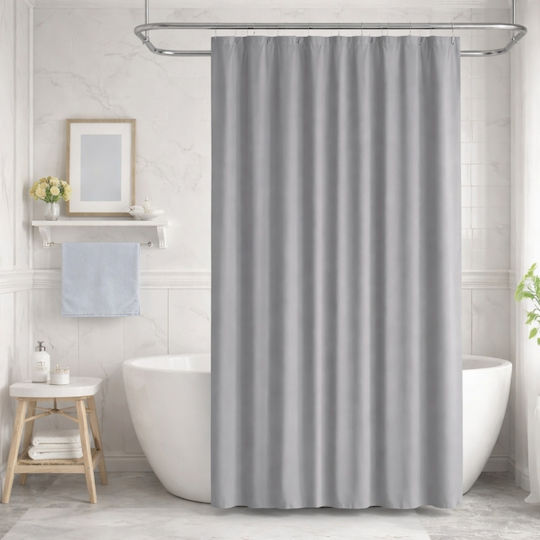 My Home Luxury Κουρτίνα Υφασμάτινη 180x180cm Γκρι TWMHL-1