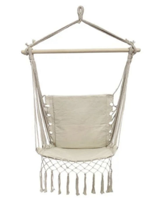 Hamac-Scaun Tip Plasă Bej 100x50x110cm