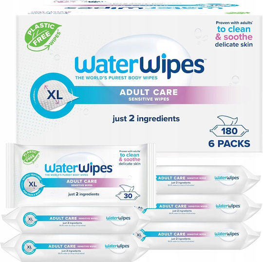 WaterWipes Хипоалергенни Бебешки Кърпички с 99.9% Вода Без Алкохол и Парабени 12x30 Бройки