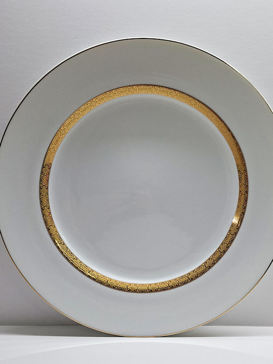 Christinholm Shallow Porcelain Plate Gold 31cm 20 Pieces