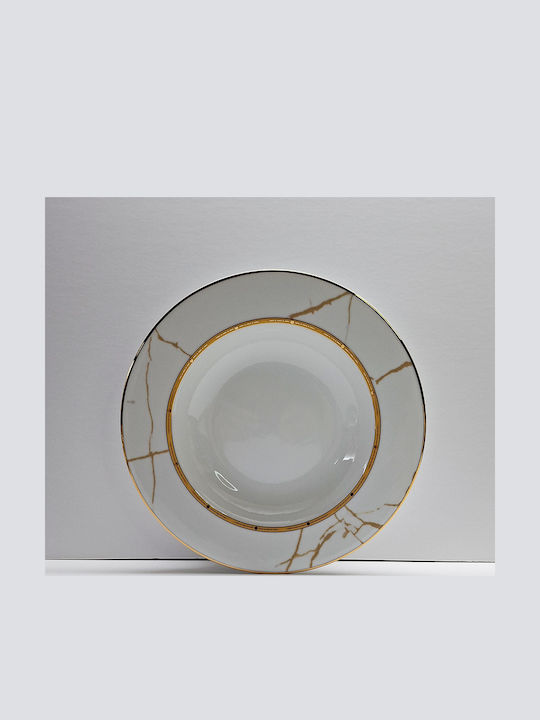 Christinholm Πιάτο Βαθύ από Πορσελάνη Χρυσό 23cm 40τμχ