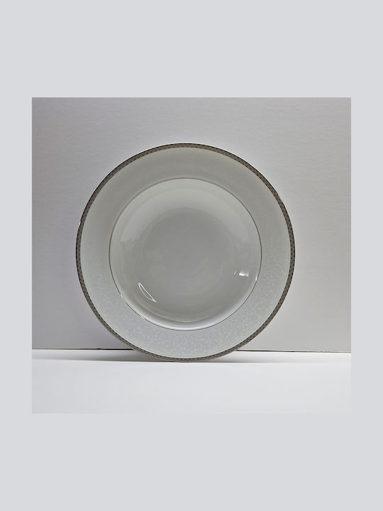 Christinholm Πιάτο Βαθύ από Πορσελάνη Ασημί 23cm