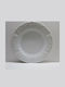 Cryspo Trio Regina Shallow Plate From White Porcelain 27cm
