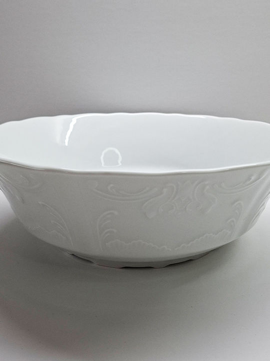 Cryspo Trio Salad Bowl Made of White Porcelain