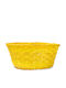 Decorative Bamboo Basket Yellow 26x20x10cm