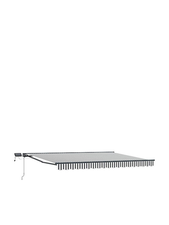 vidaXL Τέντα Βεράντας με Led Γκρι 5x3m