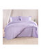 Rythmos Set Cotton Duvet Cover 230x250cm Extra Large with 2 Pillowcases and 2 Bed Sheets Lilac