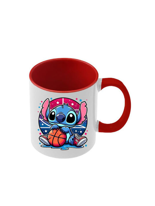 Κούπα Lilo&stitch Κόκκινη Λαβή Εσωτερικό
