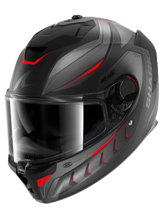 Shark Spartan GT Pro Mekarium Carbon Anthracite Red Motorcycle Helmet Full Face ECE 22.06 1469gr with Pinlock and Sun Visor