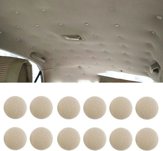 Set 12 Clips Car Ceiling Upholstery Repairs Beige Color
