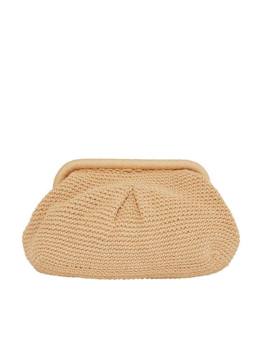 Celestino Γυναικεία Τσάντα Clutch Πλεκτή Καφέ Α...