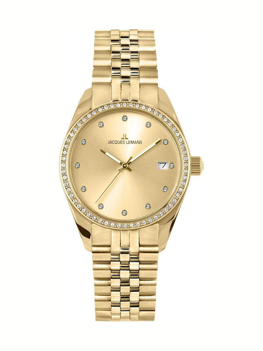 Jacques Lemans Derby Crystals Γυναικείο Ρολόι Μ...