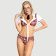 Sexy Costume Student College Style Cosplay Suit Plaid