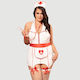 Plus Size Nurse Costume Halter Sexy Nurse Costume Head Wear
