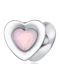 Silver me Hängender Herz Charm aus Silber mit Zirkon Rosa ABR0977