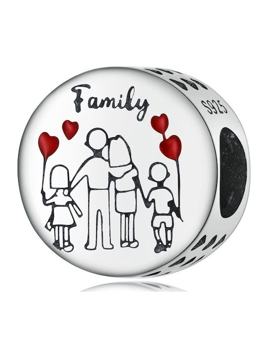Silver me Charm Family in Silver with Zircon ABR0969