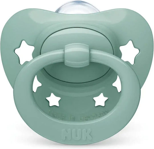 Nuk Silicone Pacifier with Case Green for 0-6 Months