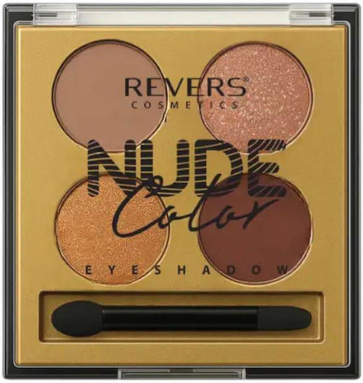 Revers Cosmetics Palette with Eye Shadows in Pressed Powder Nude Color