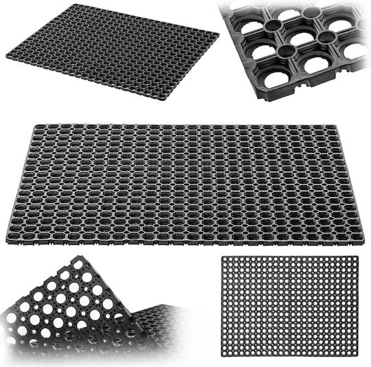 Kadax Non-Slip Rubber Black Doormat 100x75cm Thickness 22mm