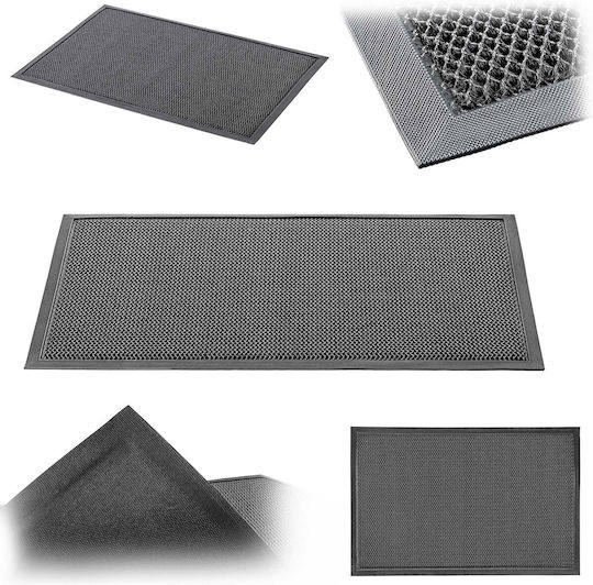 Kadax Πατάκι Εισόδου από Καουτσούκ Μαύρο 120x80εκ. 35312 Μαύρα