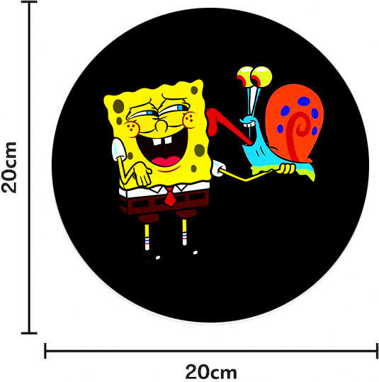 Mouse Pad Rubber Diameter 20cm Μπομπ Σφουγκαράκης