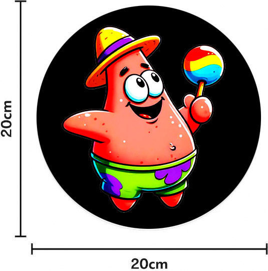Mouse Pad Rubber Diameter 20cm Μπομπ Σφουγκαράκης
