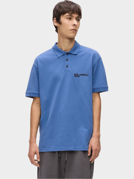 Karl Lagerfeld Polo Μπλούζα Κοντομάνικη Μπλε
