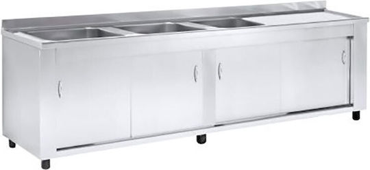 Niki Inox Geschlossene Dreifach Spülküche Spüle LBCS.S7209.35