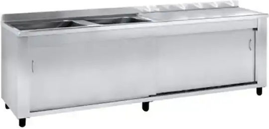 Niki Inox Closed Double Scullery Sink LBCS.S7157.25