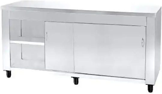 Niki Inox Ermarion cu Uși Glisante 120x70x88cm