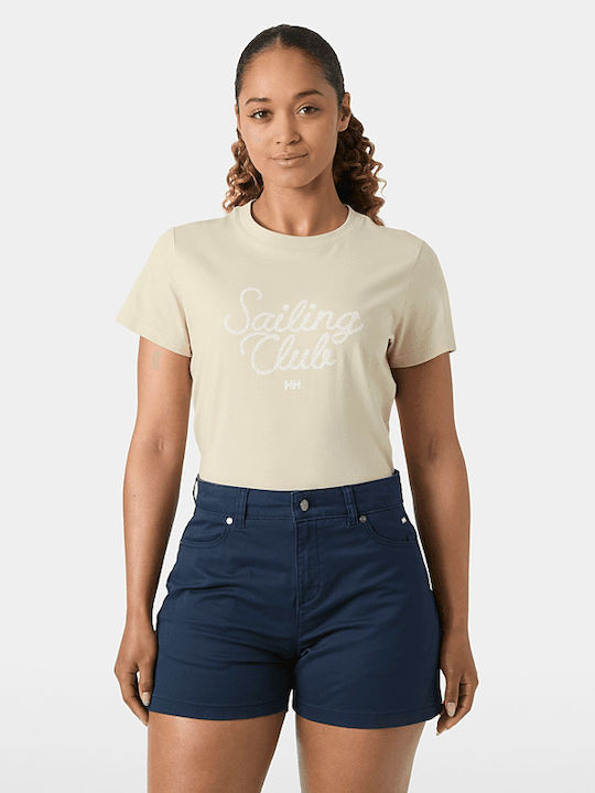 Helly Hansen Graphic Women's T-shirt Cream