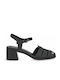 Leather Black Sandals W455A1253002-Black Nappa