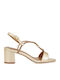 Sandals with Strass Gold