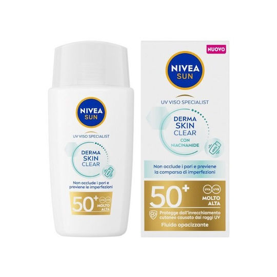 Nivea Derma Skin Clear Αντηλιακή Λοσιόν Προσώπου & Σώματος SPF50+ 40ml