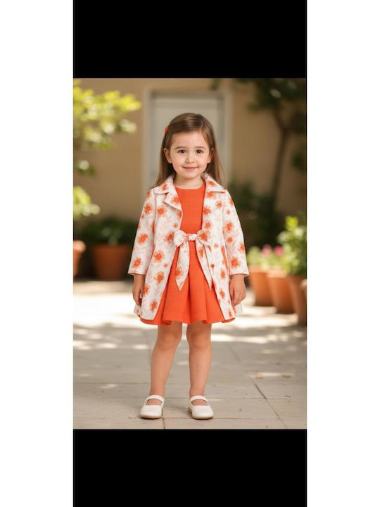 Mädchenkleid Orange