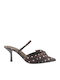 Mules With Heel In Brown Colour
