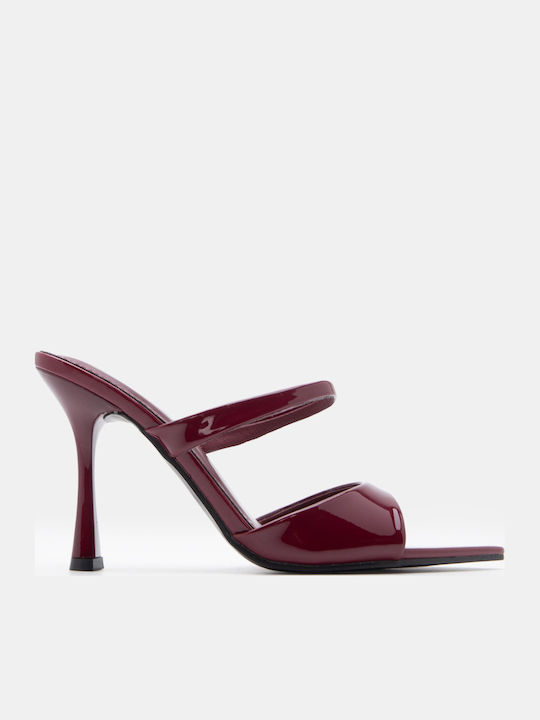 Luigi Mules With High Heel In Burgundy Colour