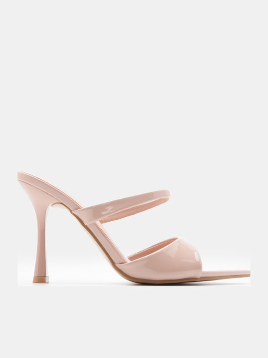 Luigi Mules With High Heel In Beige Colour