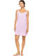 Pink Label Summer Women's Nightgown Blue Cloud