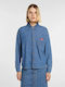 Long Sleeve Women's Denim Shirt Classic Blue