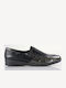 Patent Leather Women's Loafers in Black Colour