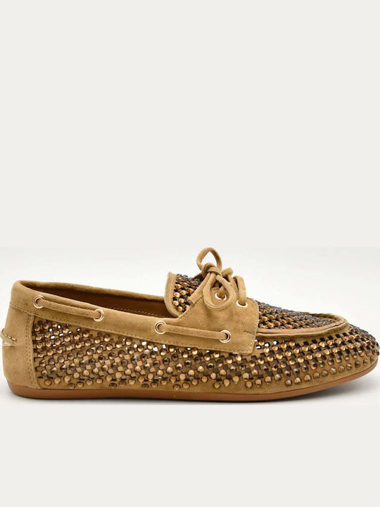 Loafers Dama Din Piele În Culoare Maro