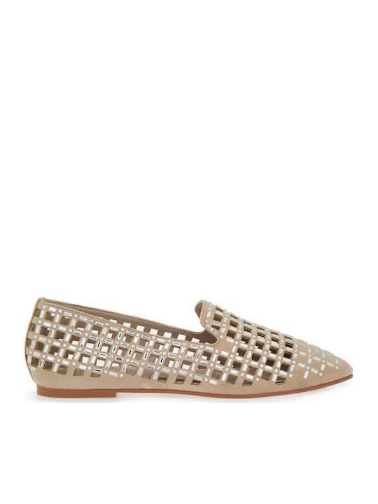Women's Moccasins in Beige Colour