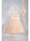 Angel Wings Pink Baptism Dress